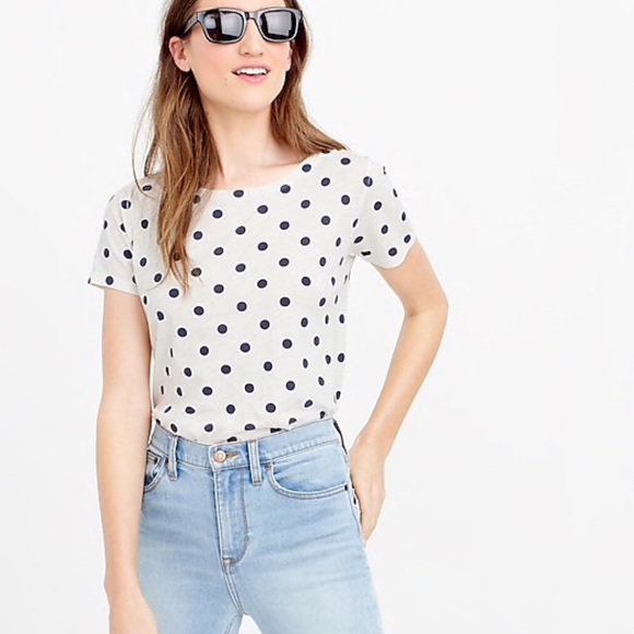 J. Crew Tops - J. CREW Polta Dot T-shirt XXS